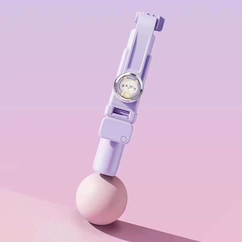 KT01 Bluetooth μπαστούνι για selfie, στυλ καρτούν, με τηλεχειριστήριο, Bluetooth υποστηρίζεται, υλικό κράμα