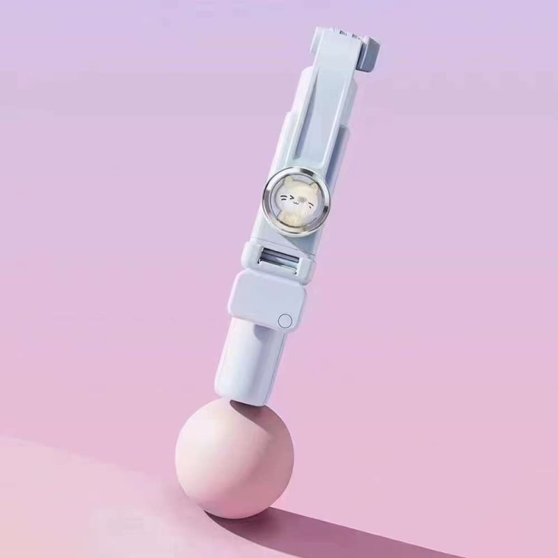 KT01 Bluetooth μπαστούνι για selfie, στυλ καρτούν, με τηλεχειριστήριο, Bluetooth υποστηρίζεται, υλικό κράμα