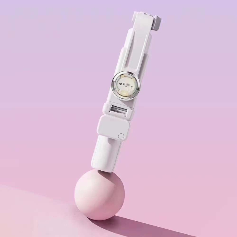 KT01 Bluetooth μπαστούνι για selfie, στυλ καρτούν, με τηλεχειριστήριο, Bluetooth υποστηρίζεται, υλικό κράμα