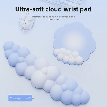 Birojai plaukstas balsts — mākoņu dizains, materiāls audums + putas + PU, nodilumizturīgs, iekļauts rokas balsts