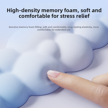 Birojai plaukstas balsts — mākoņu dizains, materiāls audums + putas + PU, nodilumizturīgs, iekļauts rokas balsts