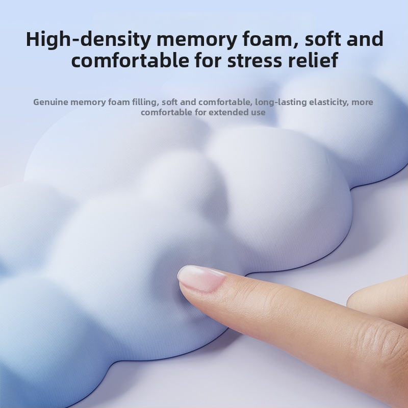 Birojai plaukstas balsts — mākoņu dizains, materiāls audums + putas + PU, nodilumizturīgs, iekļauts rokas balsts