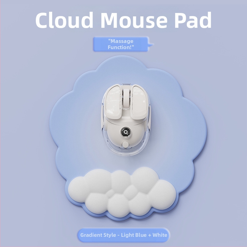 Birojai plaukstas balsts — mākoņu dizains, materiāls audums + putas + PU, nodilumizturīgs, iekļauts rokas balsts