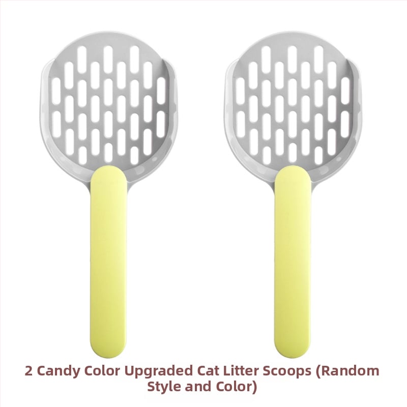 Lingură pentru nisip de pisici, din plastic, model A1P30, brand Fan yi, cu găuri fine și găuri îngroșate