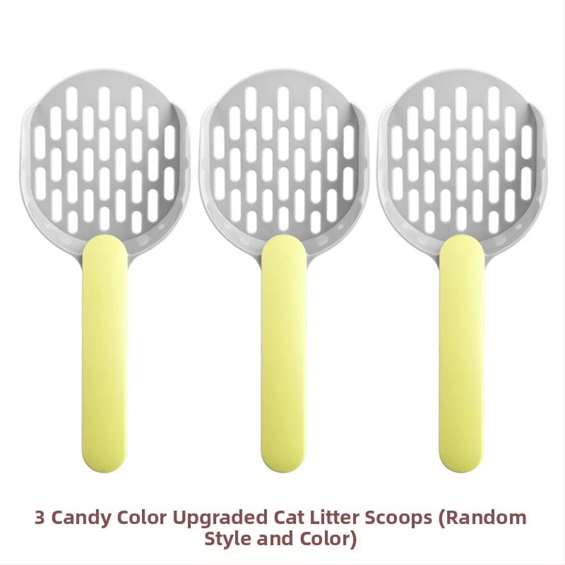 Lingură pentru nisip de pisici, din plastic, model A1P30, brand Fan yi, cu găuri fine și găuri îngroșate