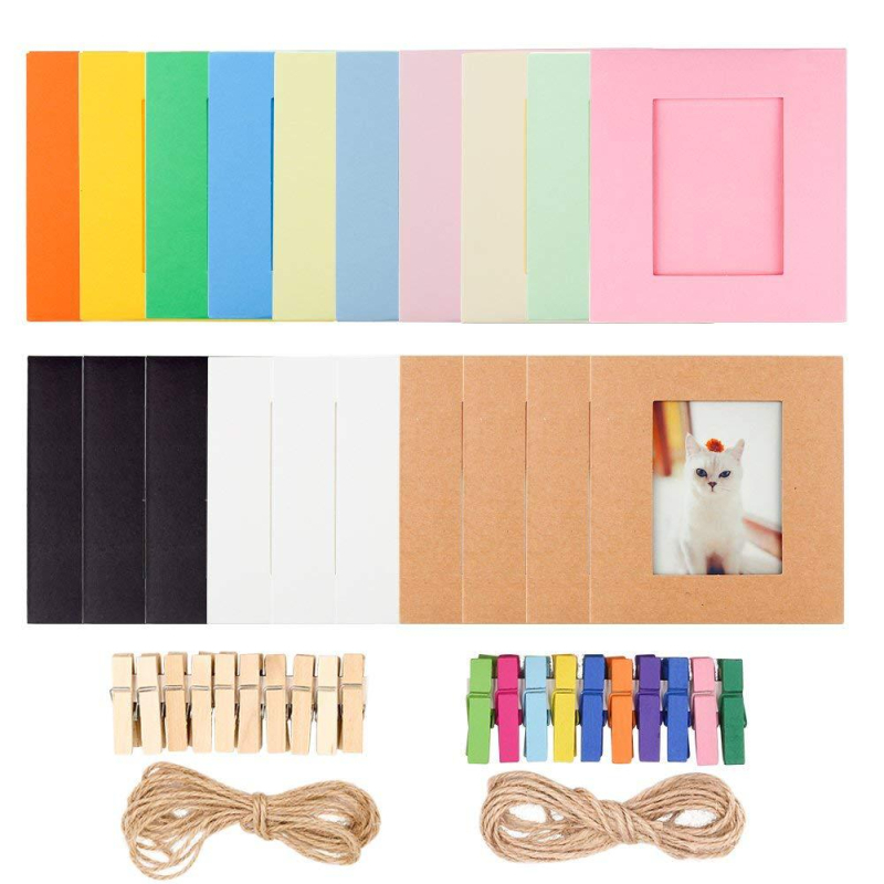 Instax Mini kaamera tarvikud, 6-osaline komplekt: fotoraamat, fotoraam, mini kinnitus, kleebiste komplekt Mini 11/9/8