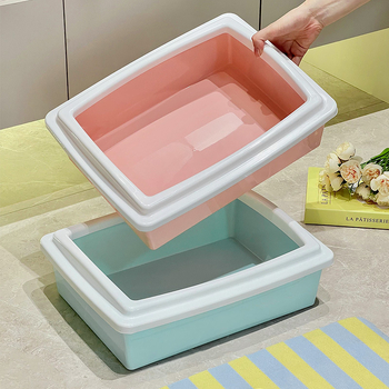 Кутия за котешки пясък с лопатка – PP материал, полузакрита конструкция, Xinsenze Pets