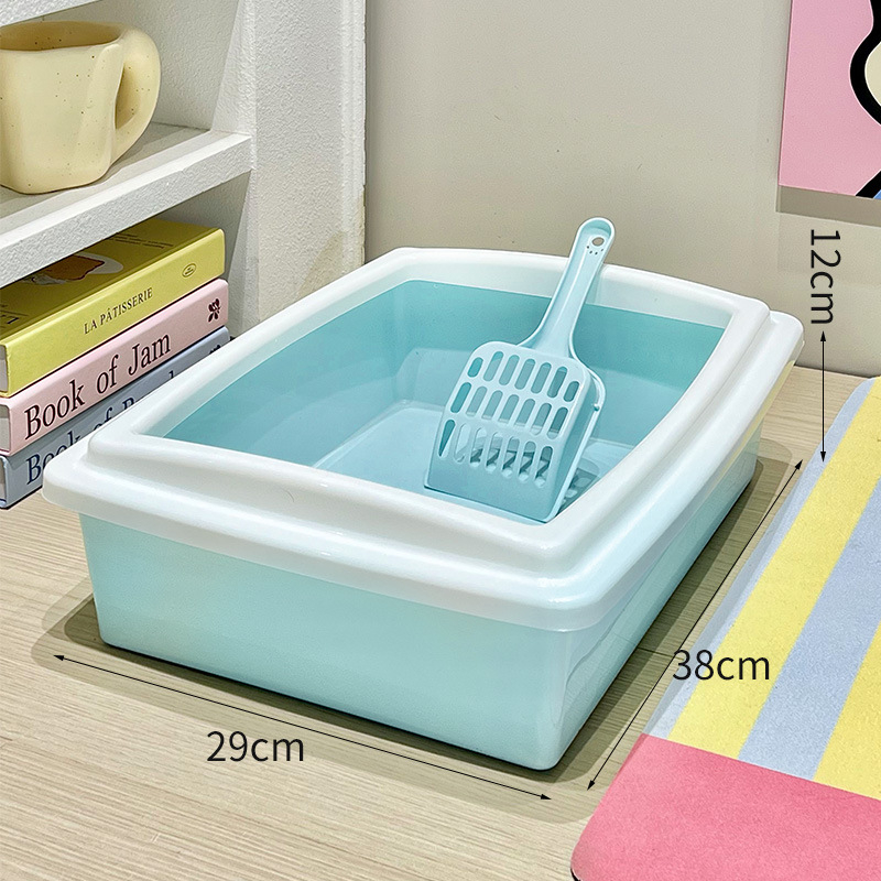 Кутия за котешки пясък с лопатка – PP материал, полузакрита конструкция, Xinsenze Pets