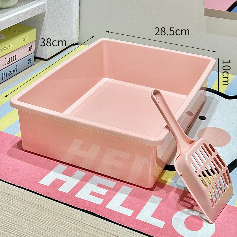 Кутия за котешки пясък с лопатка – PP материал, полузакрита конструкция, Xinsenze Pets