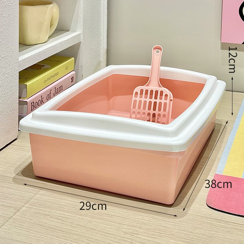 Кутия за котешки пясък с лопатка – PP материал, полузакрита конструкция, Xinsenze Pets