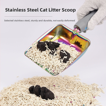 Lingură de nisip pentru pisici din plastic, design îngroșat, cod produs 740313552833