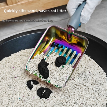 Lingură de nisip pentru pisici din plastic, design îngroșat, cod produs 740313552833