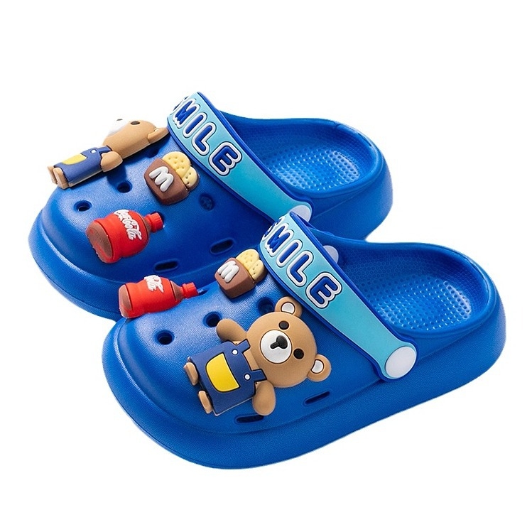 Sandale EVA perforate pentru copii, model desen animat, unisex, talpă și partea superioară din EVA, antiderapante