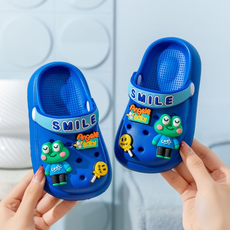 Sandale EVA perforate pentru copii, model desen animat, unisex, talpă și partea superioară din EVA, antiderapante