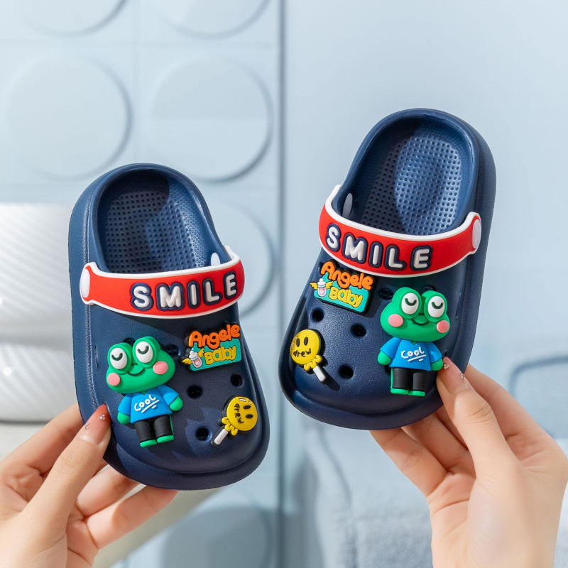 Sandale EVA perforate pentru copii, model desen animat, unisex, talpă și partea superioară din EVA, antiderapante