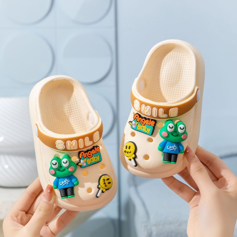 Sandale EVA perforate pentru copii, model desen animat, unisex, talpă și partea superioară din EVA, antiderapante