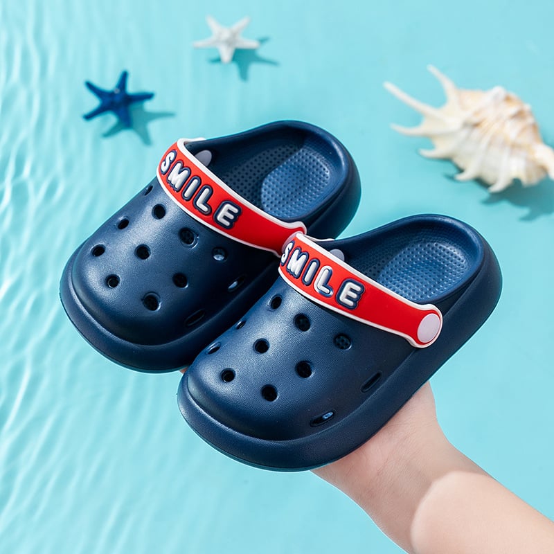 Sandale EVA perforate pentru copii, model desen animat, unisex, talpă și partea superioară din EVA, antiderapante