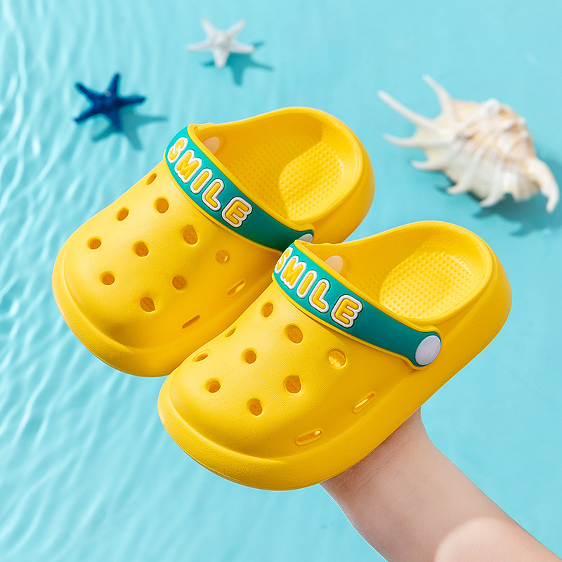 Sandale EVA perforate pentru copii, model desen animat, unisex, talpă și partea superioară din EVA, antiderapante