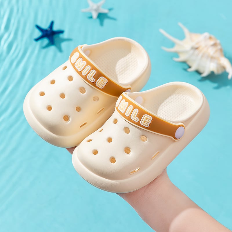 Sandale EVA perforate pentru copii, model desen animat, unisex, talpă și partea superioară din EVA, antiderapante