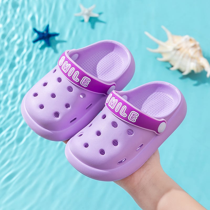 Sandale EVA perforate pentru copii, model desen animat, unisex, talpă și partea superioară din EVA, antiderapante