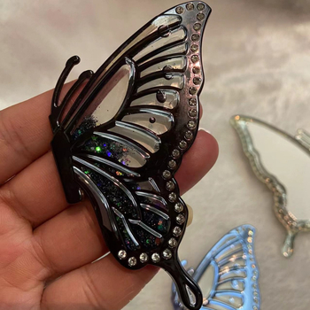 Πίσω αυτοκόλλητο για κινητό με 3D πεταλούδα από ρευστό άμμο, συμβατό με Apple/Huawei/Samsung – Πλαστικό, IP στυλ