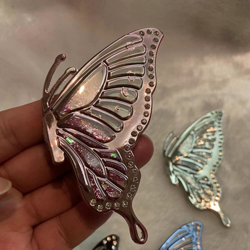 Πίσω αυτοκόλλητο για κινητό με 3D πεταλούδα από ρευστό άμμο, συμβατό με Apple/Huawei/Samsung – Πλαστικό, IP στυλ