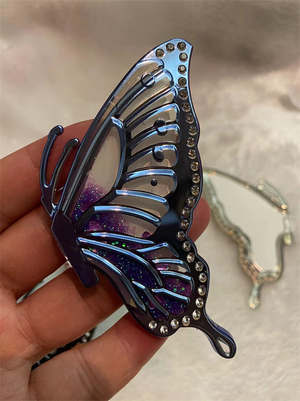 Πίσω αυτοκόλλητο για κινητό με 3D πεταλούδα από ρευστό άμμο, συμβατό με Apple/Huawei/Samsung – Πλαστικό, IP στυλ