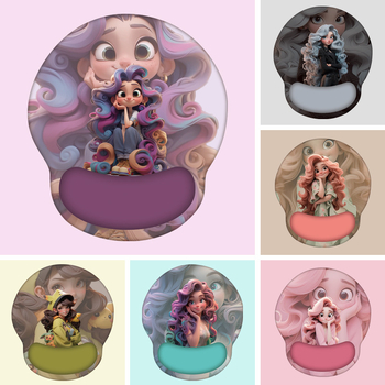 Подложка за мишка с опора за китката, малка, млечна коприна + силикон, едностранна, персонализирани изображения