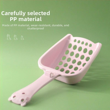 Lopățică pentru nisip de pisică cu găuri mari, material PP, brand Flower Season