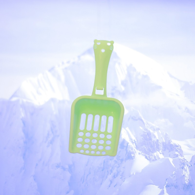 Lopățică pentru nisip de pisică cu găuri mari, material PP, brand Flower Season