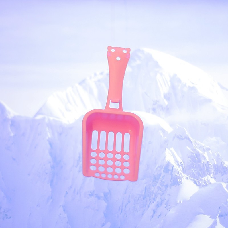 Lopățică pentru nisip de pisică cu găuri mari, material PP, brand Flower Season