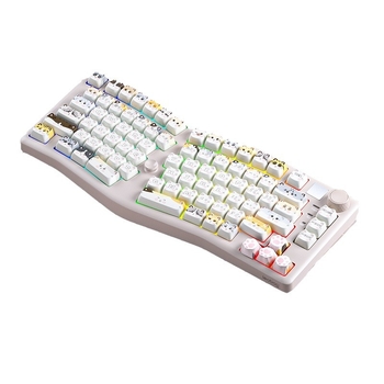 Tastatură mecanică Alice, hot-swappable, iluminare RGB, 83 taste, conectivitate în trei moduri