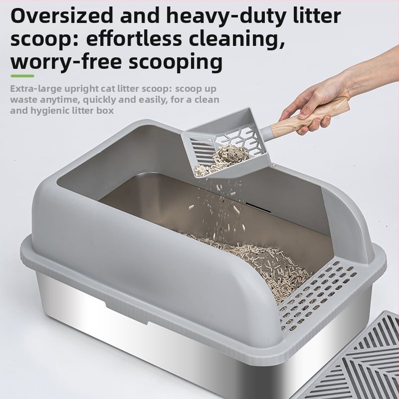 Set lopată pentru nisip de pisică cu pedală – Material PP, Compatibil cu cutia de nisip a pisicilor, Brand Heou