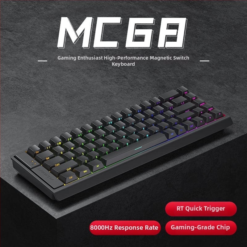 MC68 mehanička tipkovnica s magnetskim osovinskim prekidačima, žično povezivanje, do 87 tipki, RGB pozadinsko osvjetljenje, PBT konstrukcija