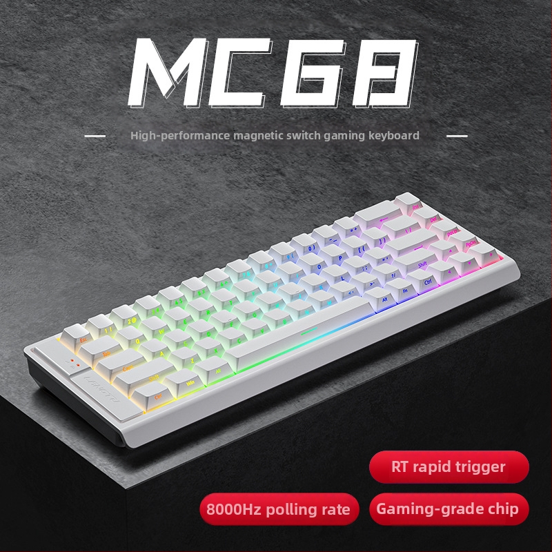 MC68 mehanička tipkovnica s magnetskim osovinskim prekidačima, žično povezivanje, do 87 tipki, RGB pozadinsko osvjetljenje, PBT konstrukcija