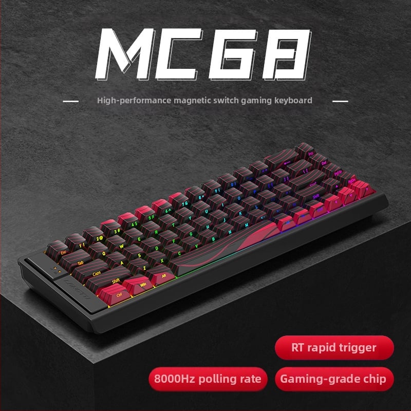 MC68 mehanička tipkovnica s magnetskim osovinskim prekidačima, žično povezivanje, do 87 tipki, RGB pozadinsko osvjetljenje, PBT konstrukcija