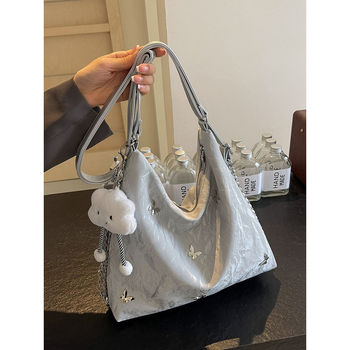 Corduroy ruksak s crossbody remenom, cyber-funkcionalni stil, PU podstava, zatvarač, Tote stil