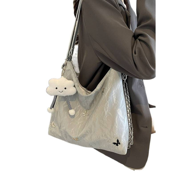 Corduroy ruksak s crossbody remenom, cyber-funkcionalni stil, PU podstava, zatvarač, Tote stil