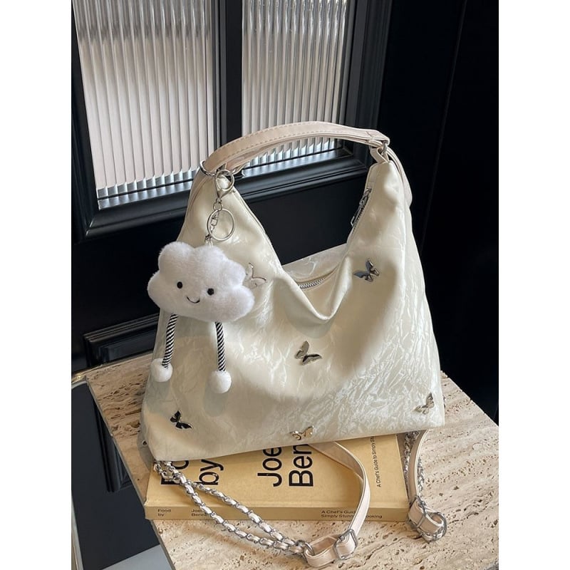 Corduroy ruksak s crossbody remenom, cyber-funkcionalni stil, PU podstava, zatvarač, Tote stil
