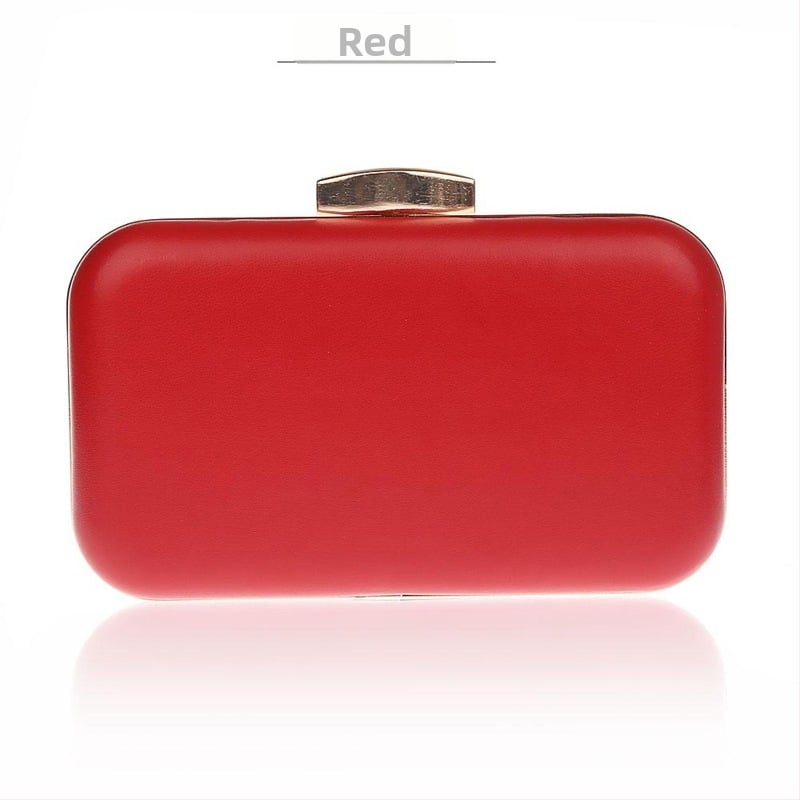 Geantă de seară din PU, clutch cu buzunar pentru telefon, închidere cu capac, formă orizontală pătrată