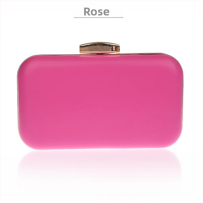 Geantă de seară din PU, clutch cu buzunar pentru telefon, închidere cu capac, formă orizontală pătrată