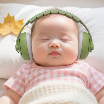 Bērnu trokšņa samazināšanas ausu aizsargi, galvas joslas aizsargājošas ausu austiņas, 2-1 miega un trokšņa aizsardzība, ABS materiāls, NRR 24, gumijas iekšējā oderējums, galvas josla + elastīgā siksna