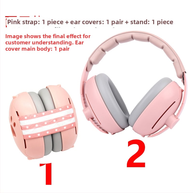 Bērnu trokšņa samazināšanas ausu aizsargi, galvas joslas aizsargājošas ausu austiņas, 2-1 miega un trokšņa aizsardzība, ABS materiāls, NRR 24, gumijas iekšējā oderējums, galvas josla + elastīgā siksna