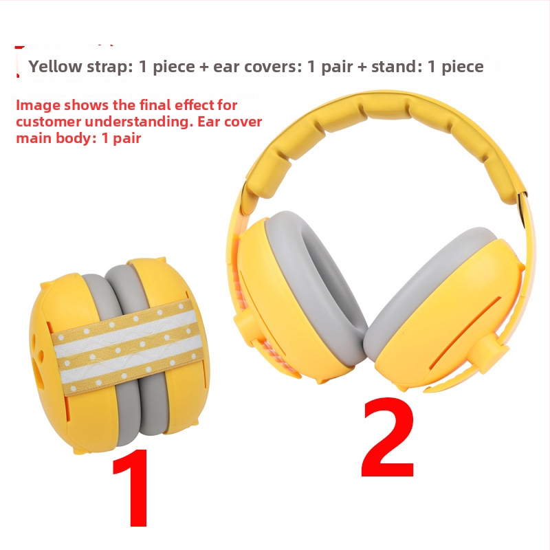 Bērnu trokšņa samazināšanas ausu aizsargi, galvas joslas aizsargājošas ausu austiņas, 2-1 miega un trokšņa aizsardzība, ABS materiāls, NRR 24, gumijas iekšējā oderējums, galvas josla + elastīgā siksna