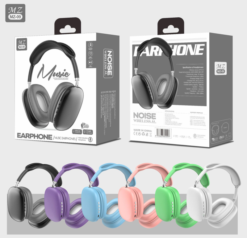 Căști Bluetooth pentru gaming cu bas, Bluetooth 5.0, rază de 10 m, stereo, baterie 4–8 h, corp din ABS