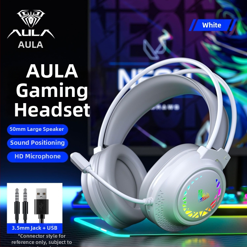 Káblový herný headset Wolf Spider S611 s mikrofónom — 50 mm reproduktory, frekvenčné rozmedzie 20–20 kHz, impedancia 20+15%, 3,5 mm konektor