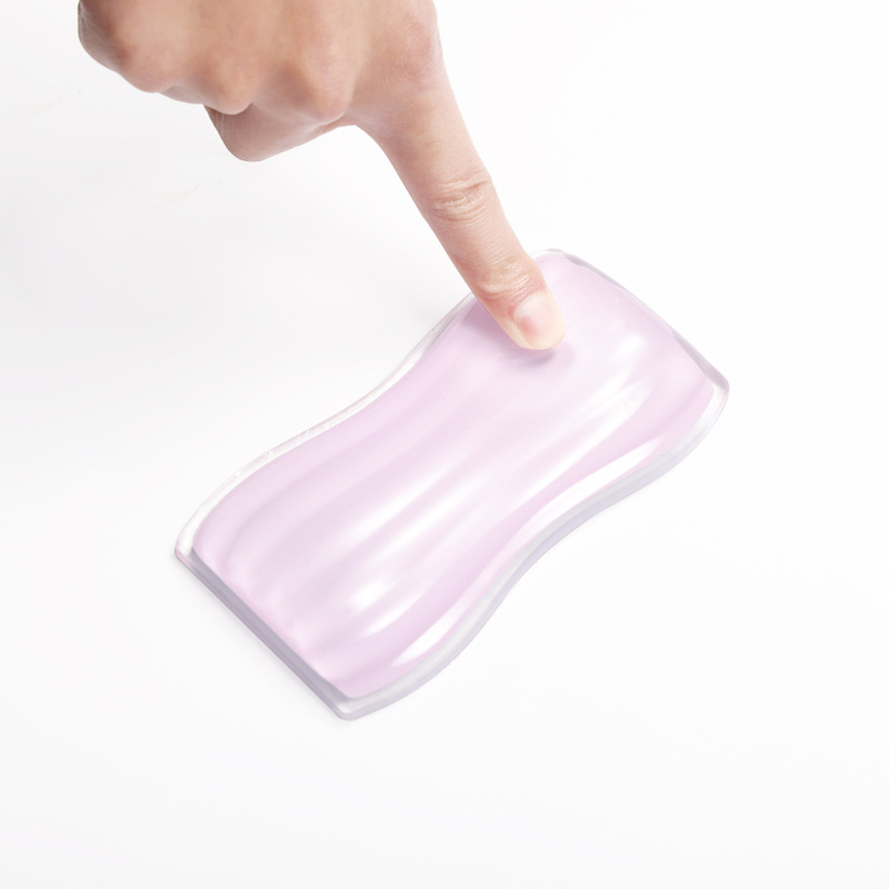 Set pentru birou: suport pentru încheietura mouse-ului și pad pentru tastatură, silicon transparent + folie PP, cu față unică, turnare prin injecție, imprimare logo disponibil