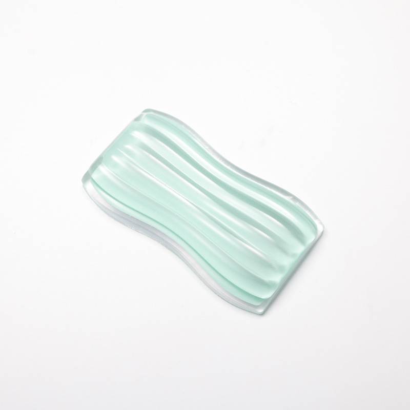 Set pentru birou: suport pentru încheietura mouse-ului și pad pentru tastatură, silicon transparent + folie PP, cu față unică, turnare prin injecție, imprimare logo disponibil