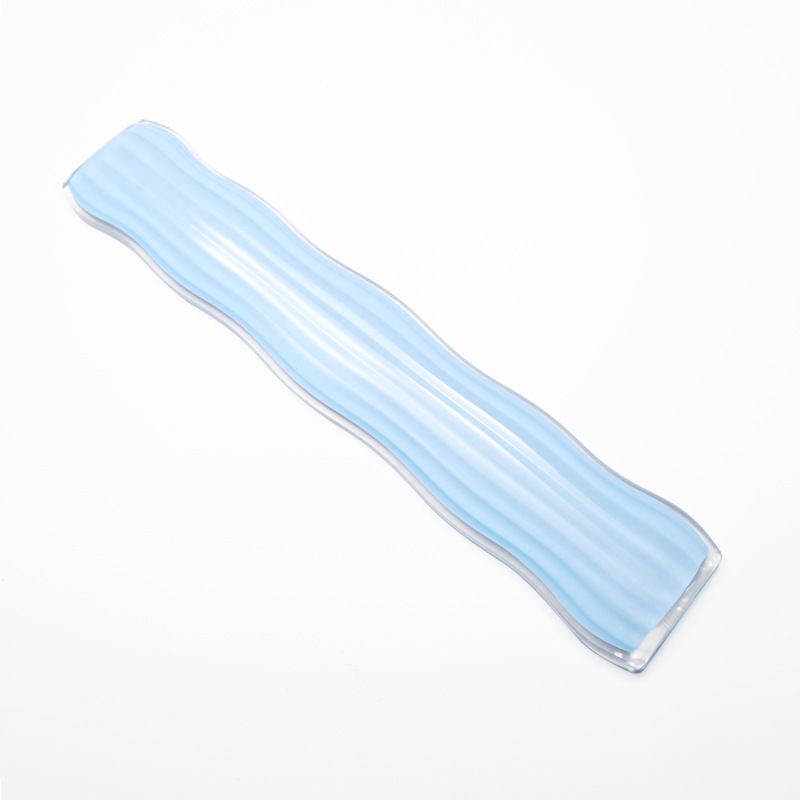 Set pentru birou: suport pentru încheietura mouse-ului și pad pentru tastatură, silicon transparent + folie PP, cu față unică, turnare prin injecție, imprimare logo disponibil