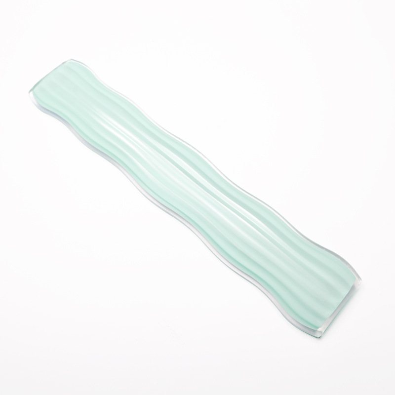 Set pentru birou: suport pentru încheietura mouse-ului și pad pentru tastatură, silicon transparent + folie PP, cu față unică, turnare prin injecție, imprimare logo disponibil